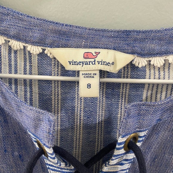 Vineyard Vines Blue and White Striped Swim Coverup - Picture 5 of 5